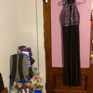 Beautiful sexy purple & black jumpsuit